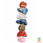 7 Chakra Raw Stone Set | 7 Chakra Natural Crystals Set| Carnelian Lapis Lazuli Sodalite Pyrite Red Jasper Rose Quartz Clear Quartz | Crystal Gift