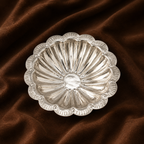 Pure Silver Flower Design Bowl | Silver Puja Bowl | Decorative Silver Katori