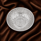 Silver Decorative Floral Engraved Bowl – Traditional Pooja & Home Décor