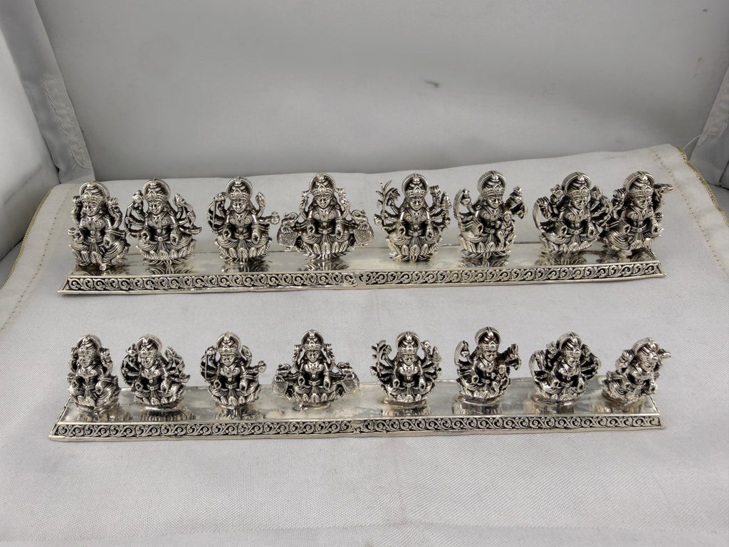 Silver Ashta Lakshmi Idol | 8 Forms of Lakshmi Statue | Eight Laxmi Murti
