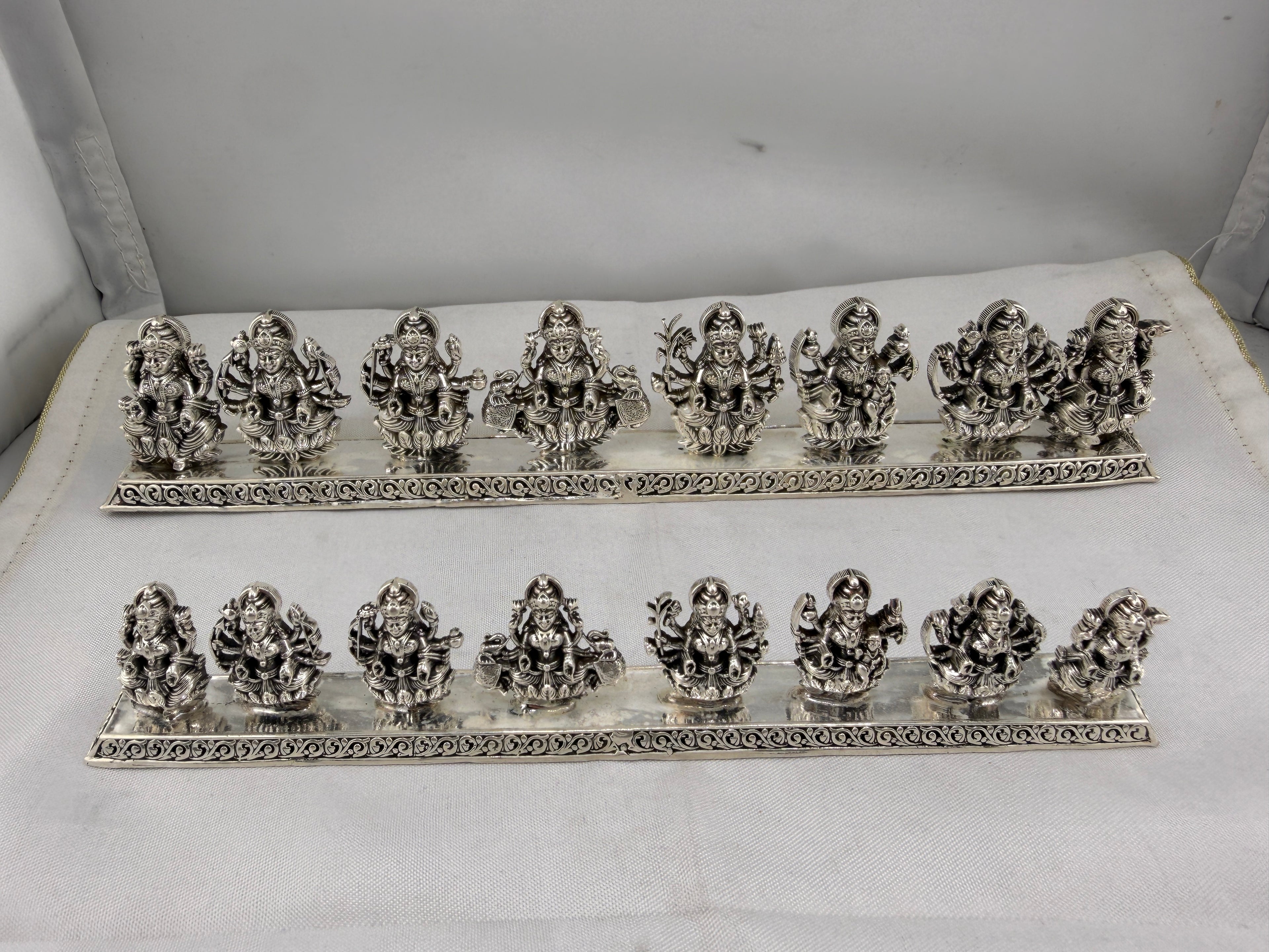 Silver Ashta Lakshmi Idol | 8 Forms of Lakshmi Statue | Eight Laxmi Murti