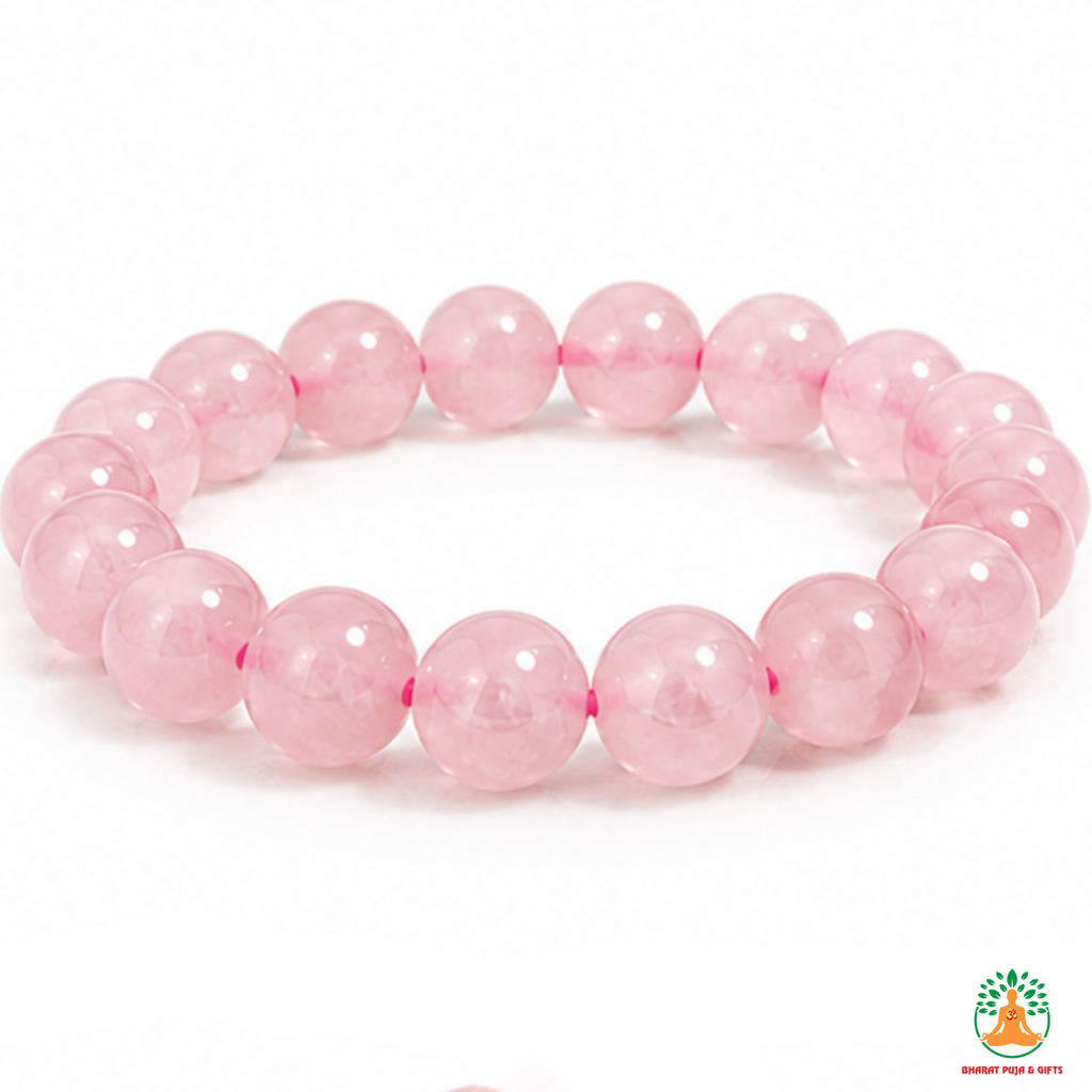 Natural Rose Quartz Bracelet | Pink Crystal Gemstone Bracelet | Love & Self Love Jewelry | Crystal Gemstone Bracelet | Gift for Women