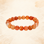 Natural Carnelian Crystal Bracelet | Orange Carnelian Gemstone Bracelet | Energy & Motivation Bracelet | Gemstone Jewelry | Gift for Men & Women