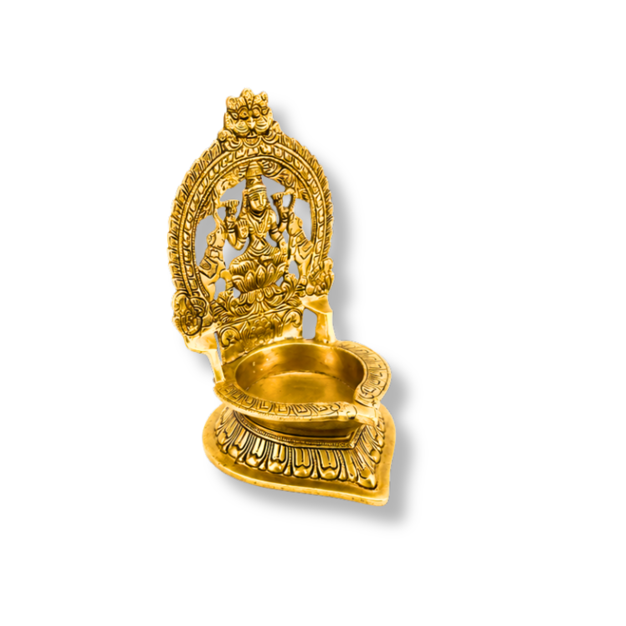 Brass Gajalakshmi Kamakshi Diya | Brass Kamakshi Vilakku | Brass Gajalakshmi Oil Lamp
