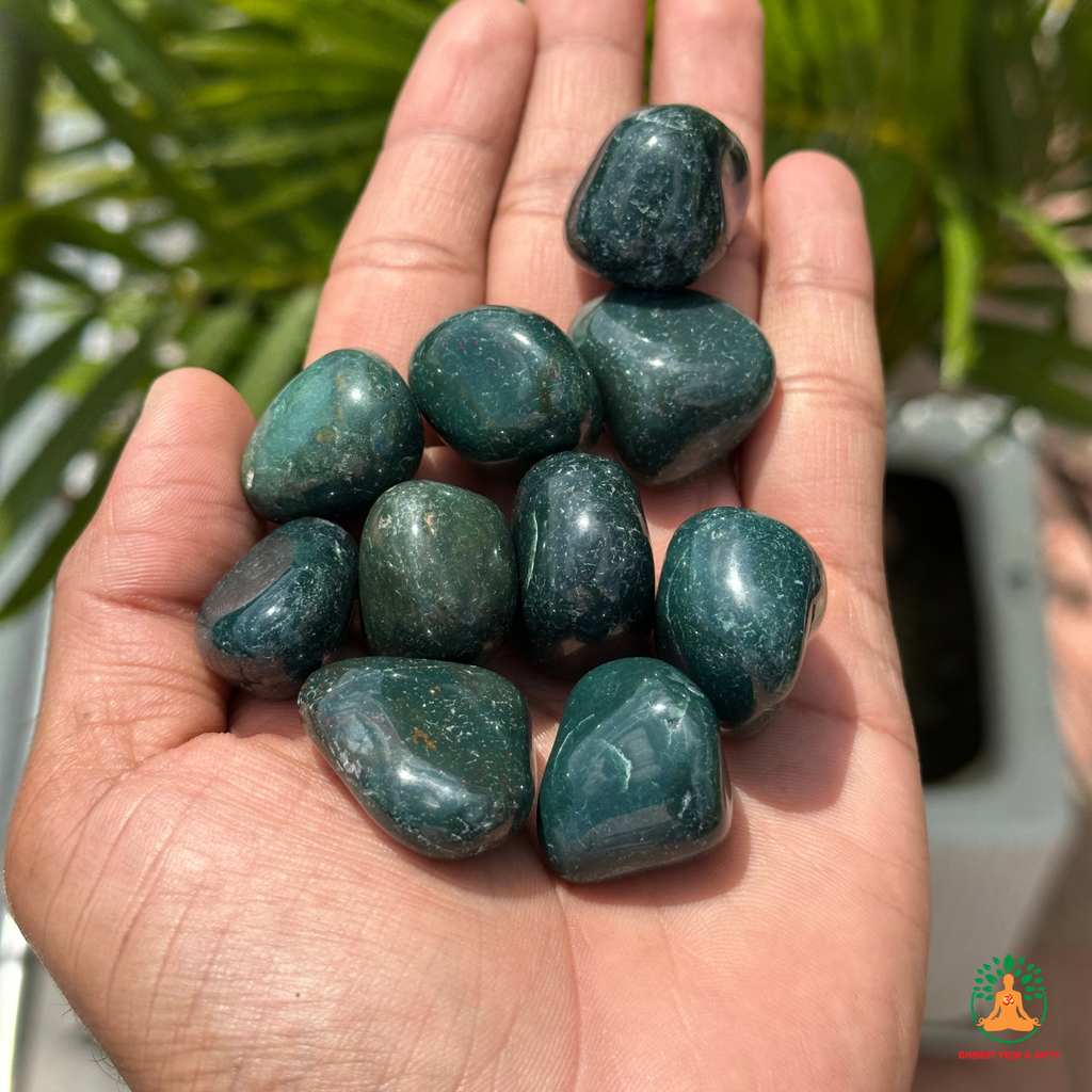Green Mica Tumble Stones – Polished Green Gemstones | Fuchsite Crystals| Green Muscovite Gemstones | Manifestation and Healing Crystals