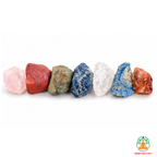 7 Chakra Raw Stone Set | 7 Chakra Natural Crystals Set| Carnelian Lapis Lazuli Sodalite Pyrite Red Jasper Rose Quartz Clear Quartz | Crystal Gift