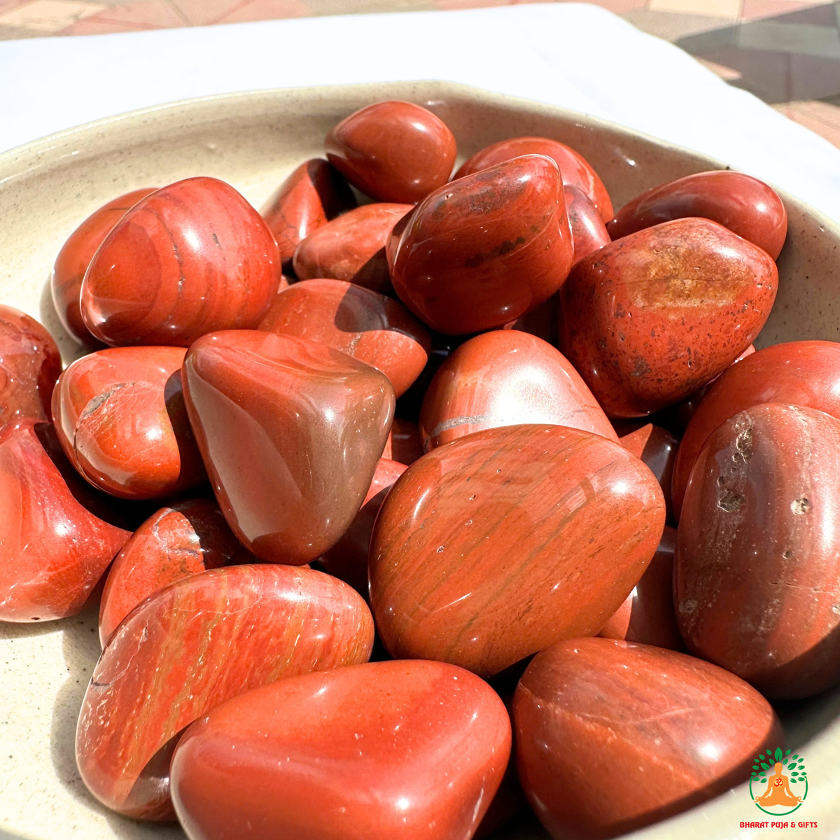 Natural Red Jasper Tumble Stones – Polished Red Gemstones | Manifestation Healing and Meditation Crystals