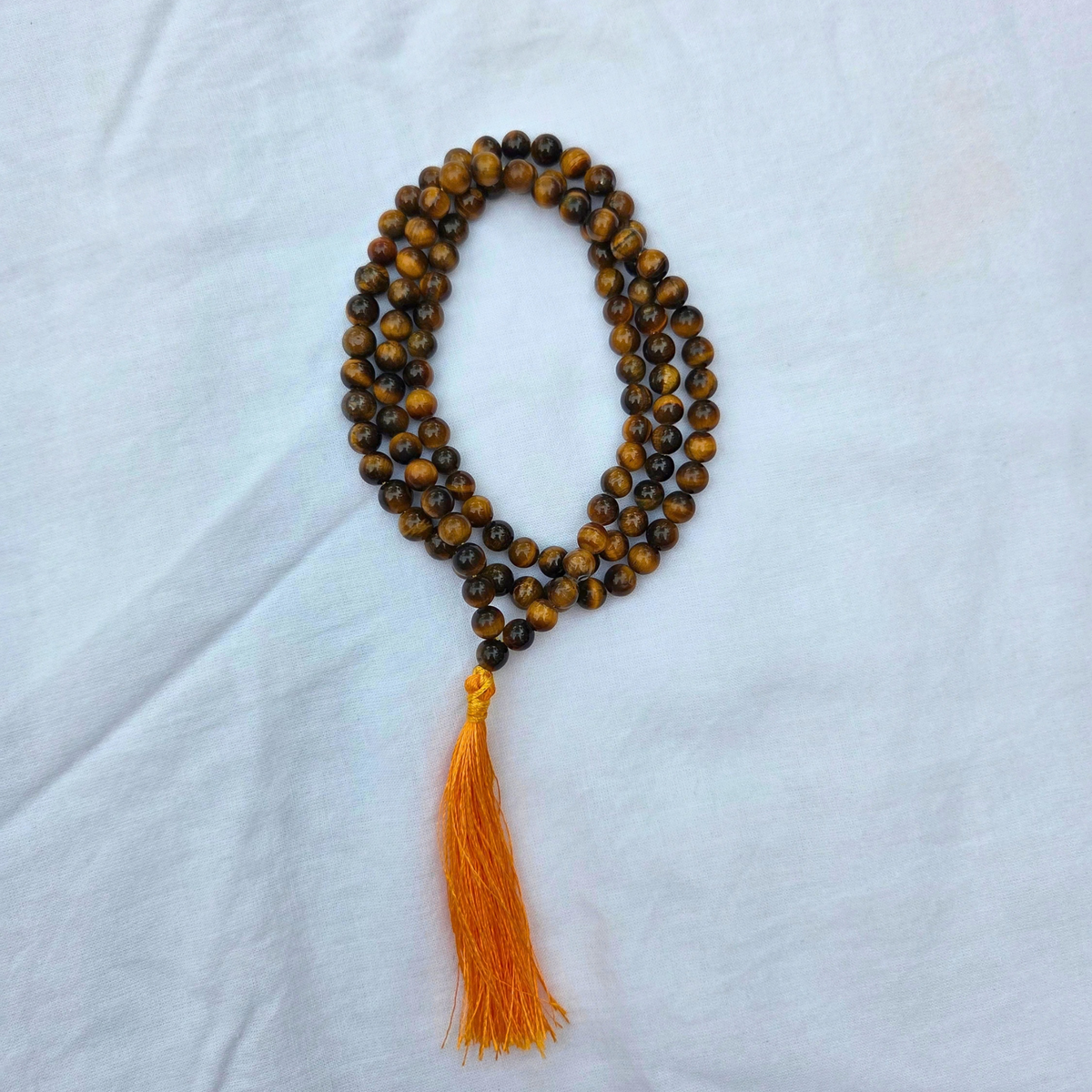 Tiger Eye Beaded Necklace 6mm & 8mm | Natural Golden Brown Gemstone Mala | Protection & Confidence Jewelry | Meditation Necklace | Crystal Jewelry