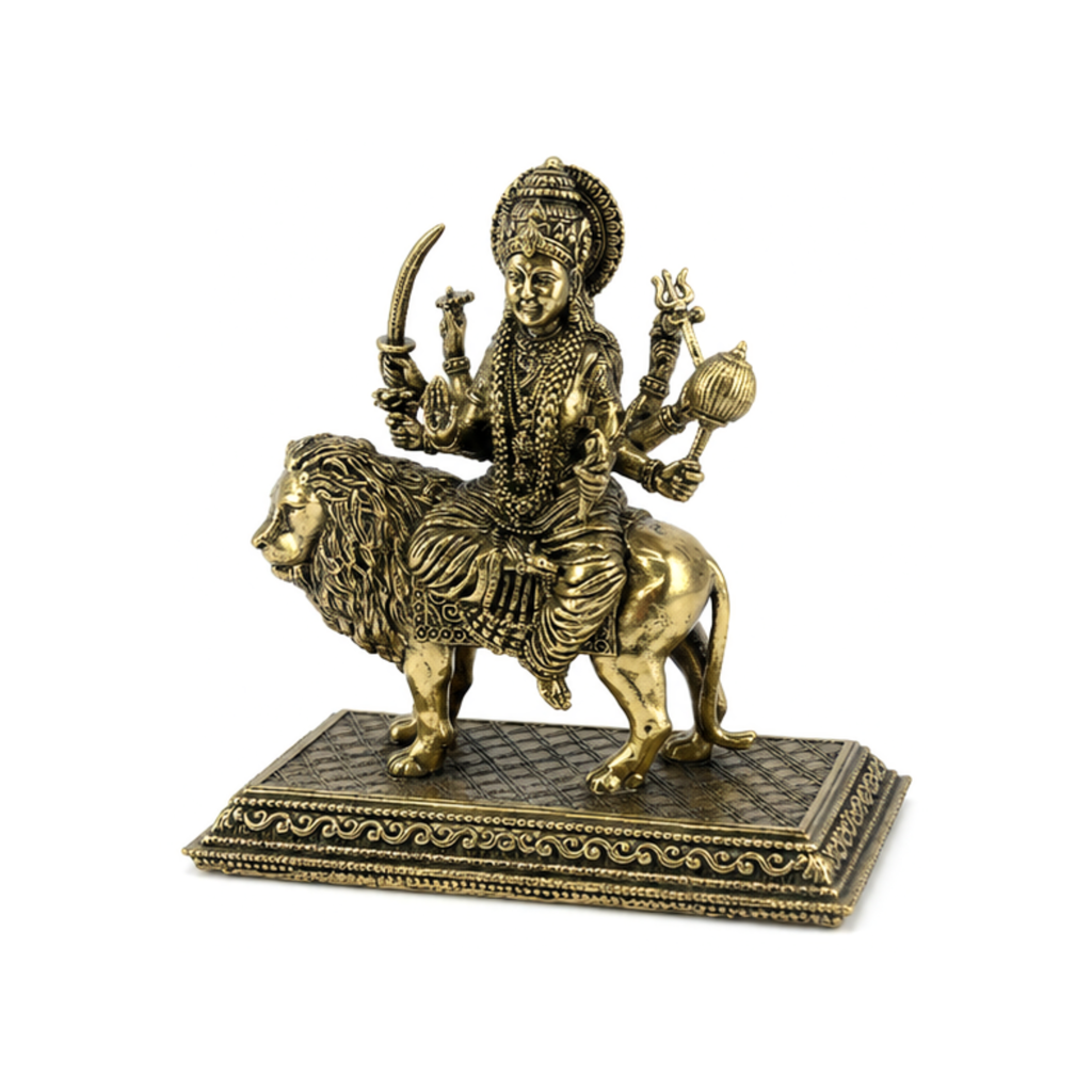 Panchaloha Durga Idol on Lion | Panchalogam Durga Maa Murti | Panchadhatu Durga Devi Statue