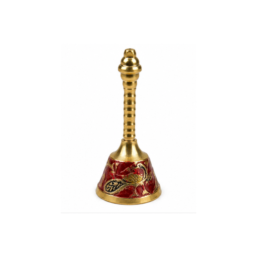Brass Decorative Bell | Handcrafted Puja Ghanti for Home Temple | Fancy Prayer Bell