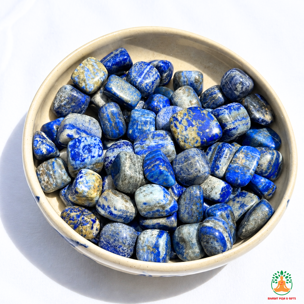 Natural Lapis Lazuli Tumble Stone – Polished Blue Gemstones| Manifestation Healing and Meditation Crystals