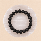 Natural Lava Stone Bracelet | Black Volcanic Stone Bracelet | Grounding & Strength Jewelry | Meditation Bracelet | Gift for Men & Women