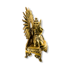 Brass Hanuman Idol with Surya Prabha | Brass Hanuman Murti with Sun Halo | Hanuman Face Statue