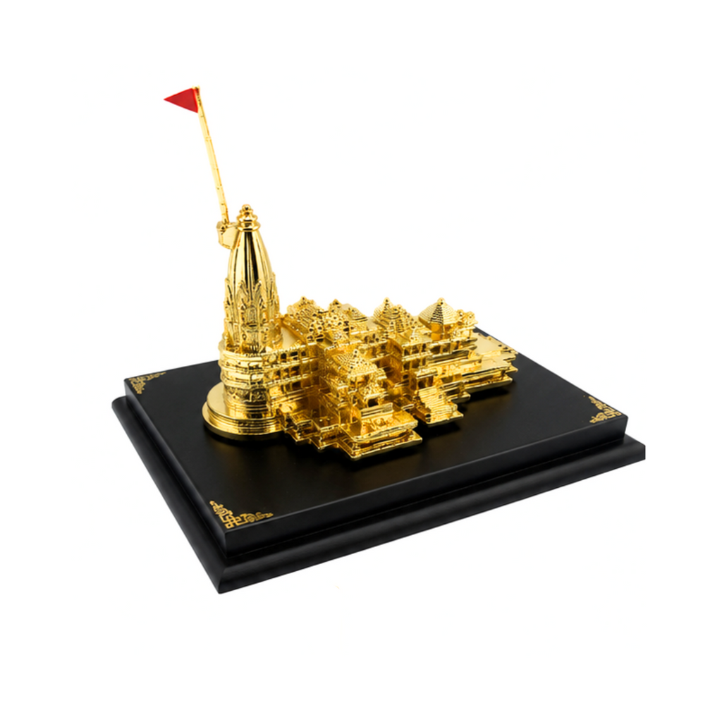 Royal Ram Mandir Replica – Gold Finish | Ayodhya Sri Ram Mandir 3D Model