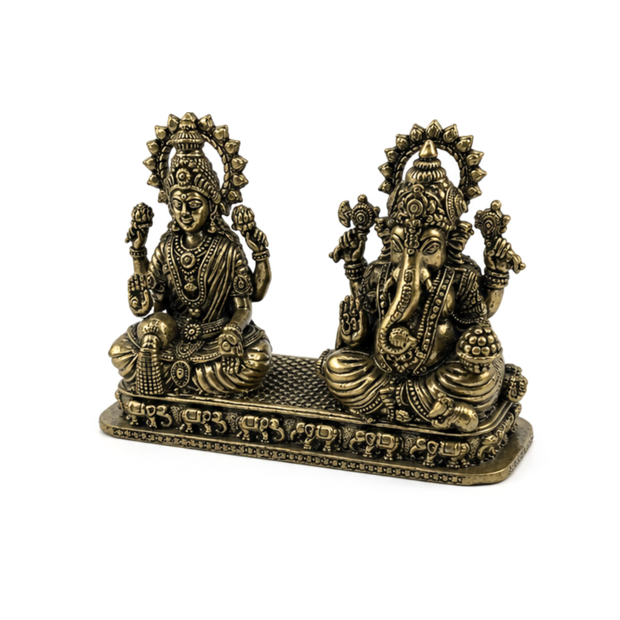 Panchaloha Lakshmi Ganesha Idol | Panchadhatu Laxmi Ganapati Murti | Panchadhatu Lakshmi Ganesha Statue | Diwali Gift