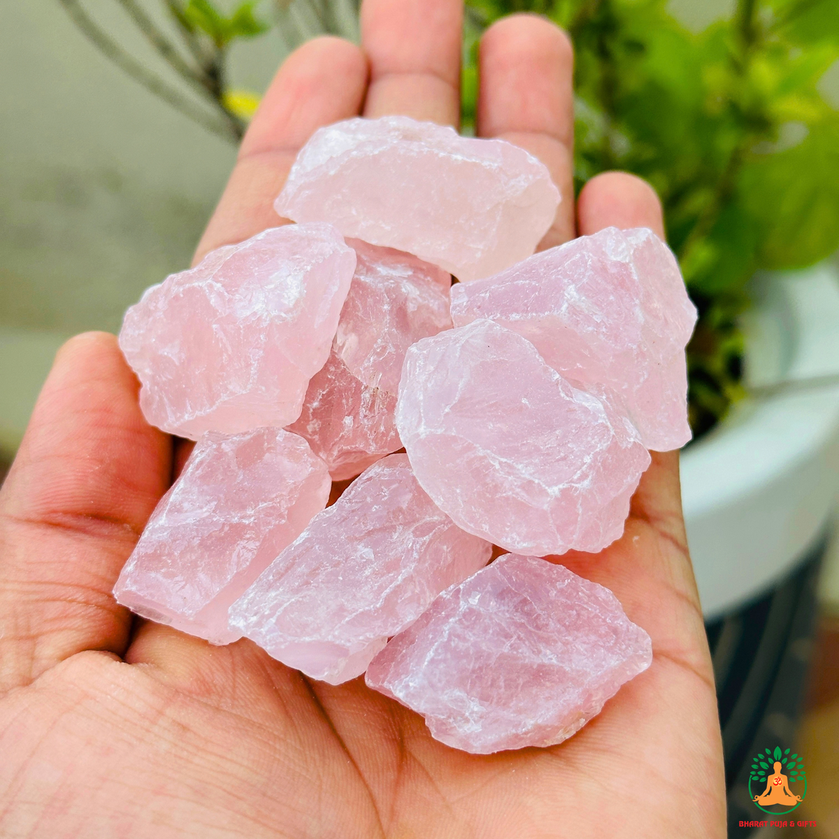 Rose Quartz Raw Crystals – Natural Rough Unpolished Rose Quartz Stones | Pink Manifestation Healing and Meditation Crystals