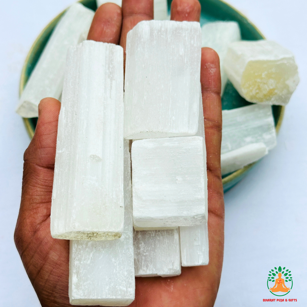 Selenite Raw Crystals – Natural Rough Unpolished Selenite Stones | White Manifestation Healing and Meditation Crystals