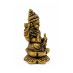 Brass Goddess Lakshmi Idol | Seated Lakshmi Murti | Brass Laxmi Statue