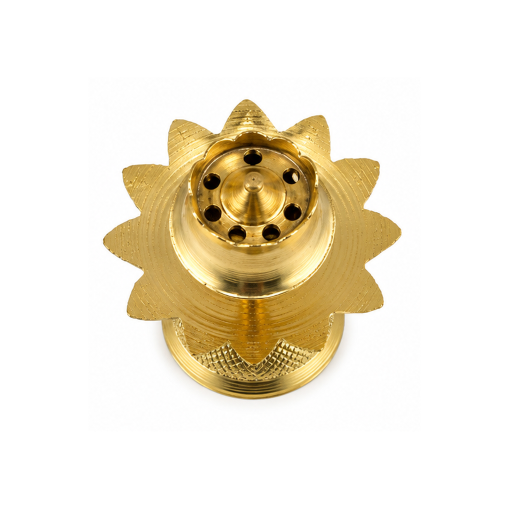 Brass Lotus Design Agarbatti Stand | Traditional Incense Holder | Brass Agarbatti Holder