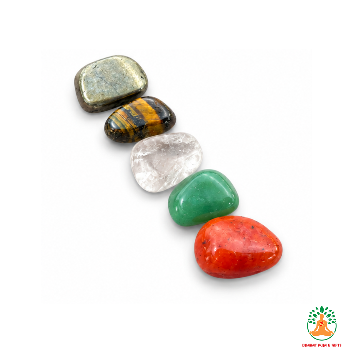 Wealth & Success Tumble Stone Set – 5 Polished Gemstones for Abundance, Confidence, Motivation & Meditation | Tumbled Crystals Set | Spiritual Gift | Manifestation and Meditation Crystals