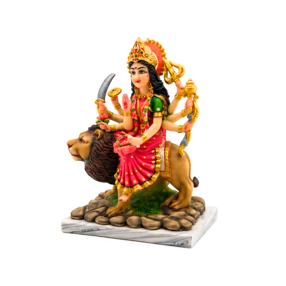 Large Durga Devi Idol | Goddess Durga on Lion | Traditional Maa Durga Statue | Large Durga Mata Murti