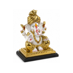 White Ganesha Idol| White & Gold / White with Orange Modak | Ganapati Murti