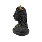 Adiyogi Shiva Idol | Shiva Bust with Golden Accents | Lord Shiva Statue for Car Dashboard