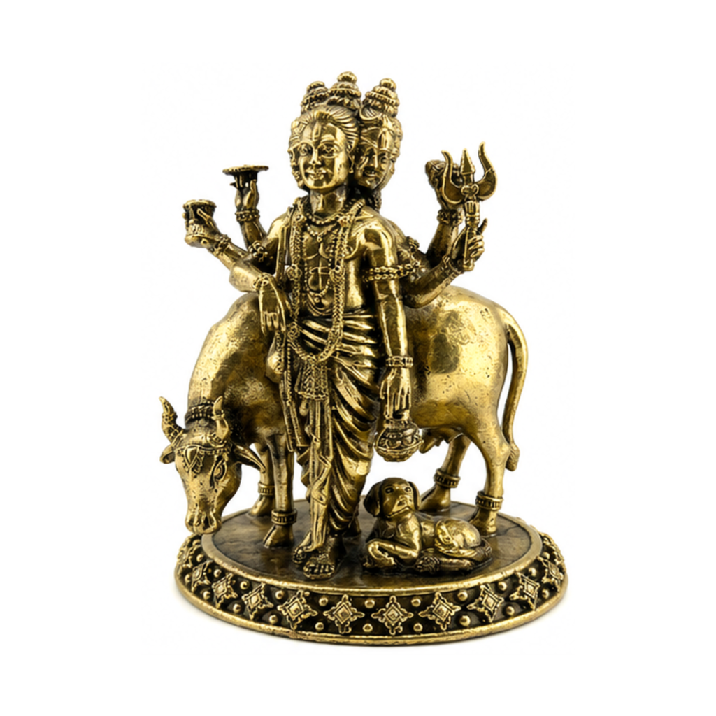 Panchadhatu Dattatreya Idol | Panchaogam Dattatreya Murti | Panchaloha Dattatreya Statue