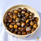Natural Tiger Eye Tumble Stone – Polished Tigers Eye Gemstones | Manifestation Healing and Meditation Crystals