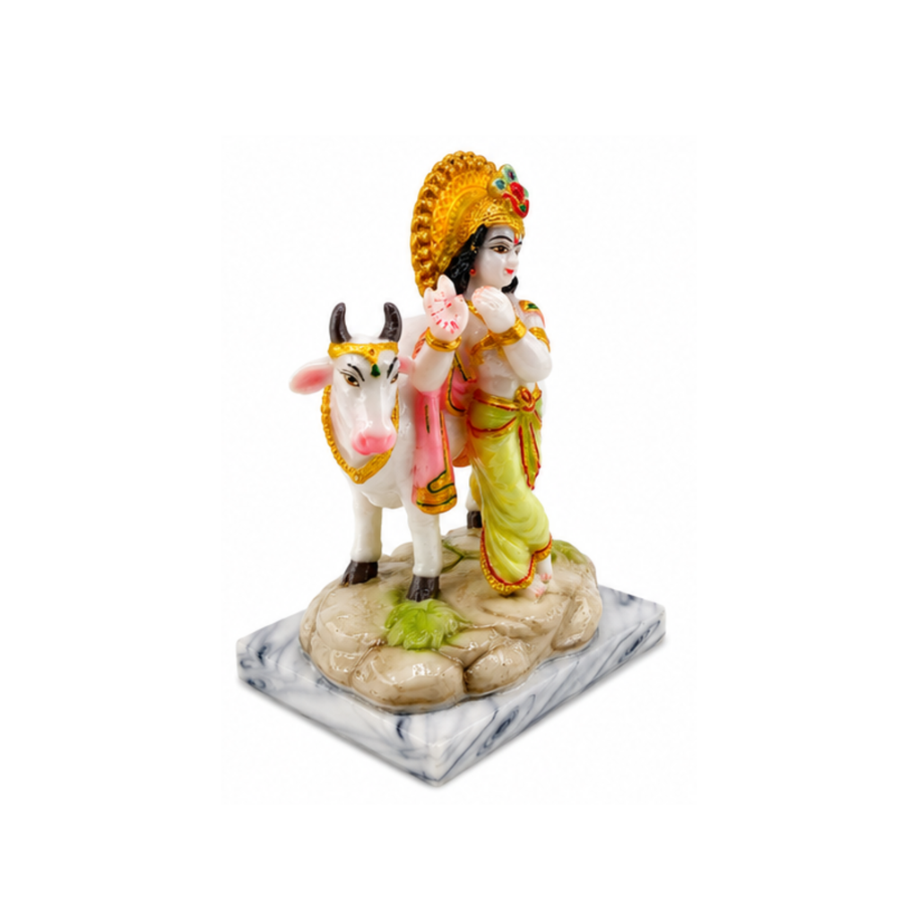 Krishna with Cow | Traditional Lord Krishna Idol