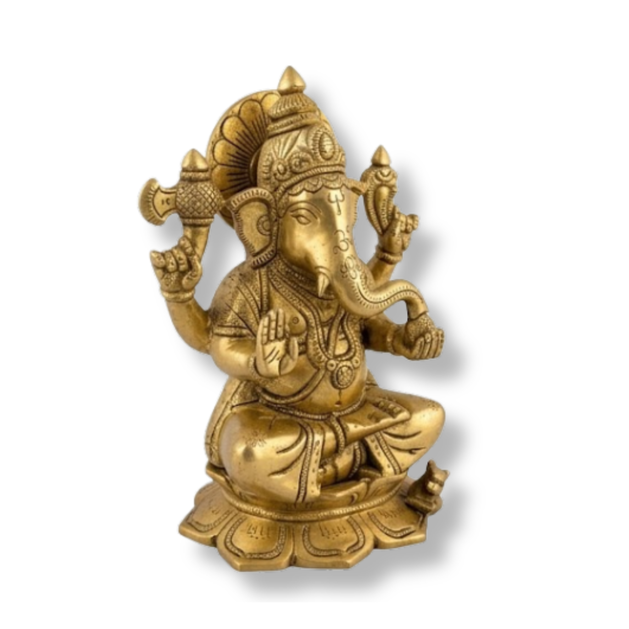 High Quality Brass Lord Ganesha Idol | Handcrafted Brass Ganpati Statue | Heavy Ganesha Murti