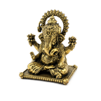 Panchadhatu Dagdusheth Halwai Ganesha with Halo Ring Idol | Panchaloha Ganesha Statue | Panchalogam Ganapati Murti
