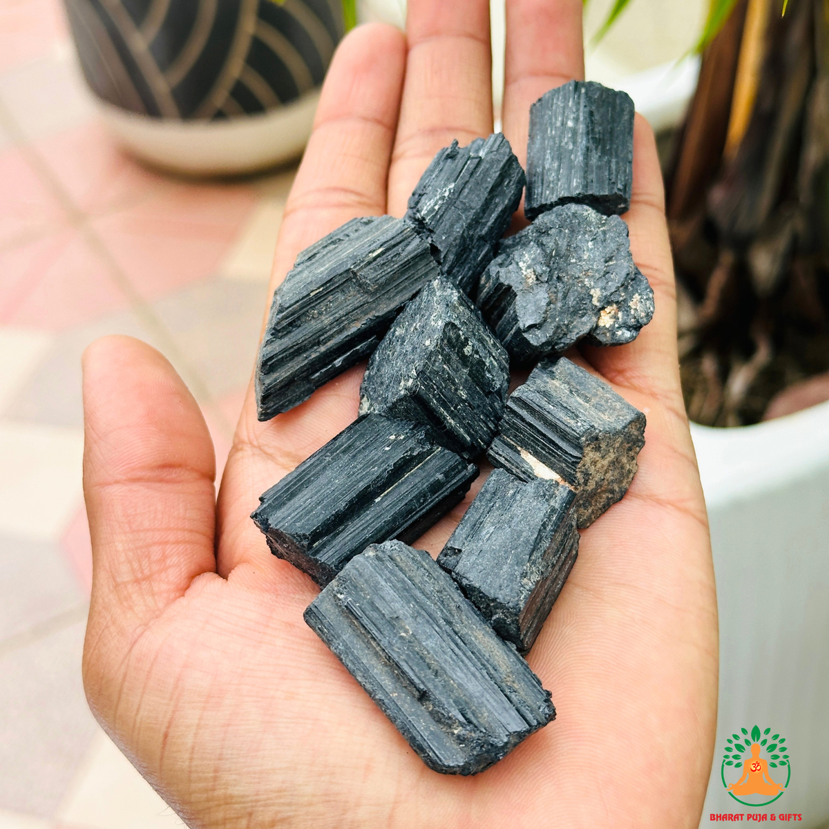 Black Tourmaline Raw Crystals – Natural Rough Unpolished Black Tourmaline Stones | Black Manifestation Healing and Meditation Crystals