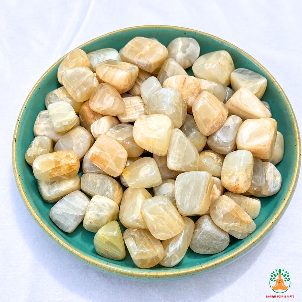 Natural Moonstone Tumble Stones – Polished Gemstones | Manifestation Healing and Meditation Crystals
