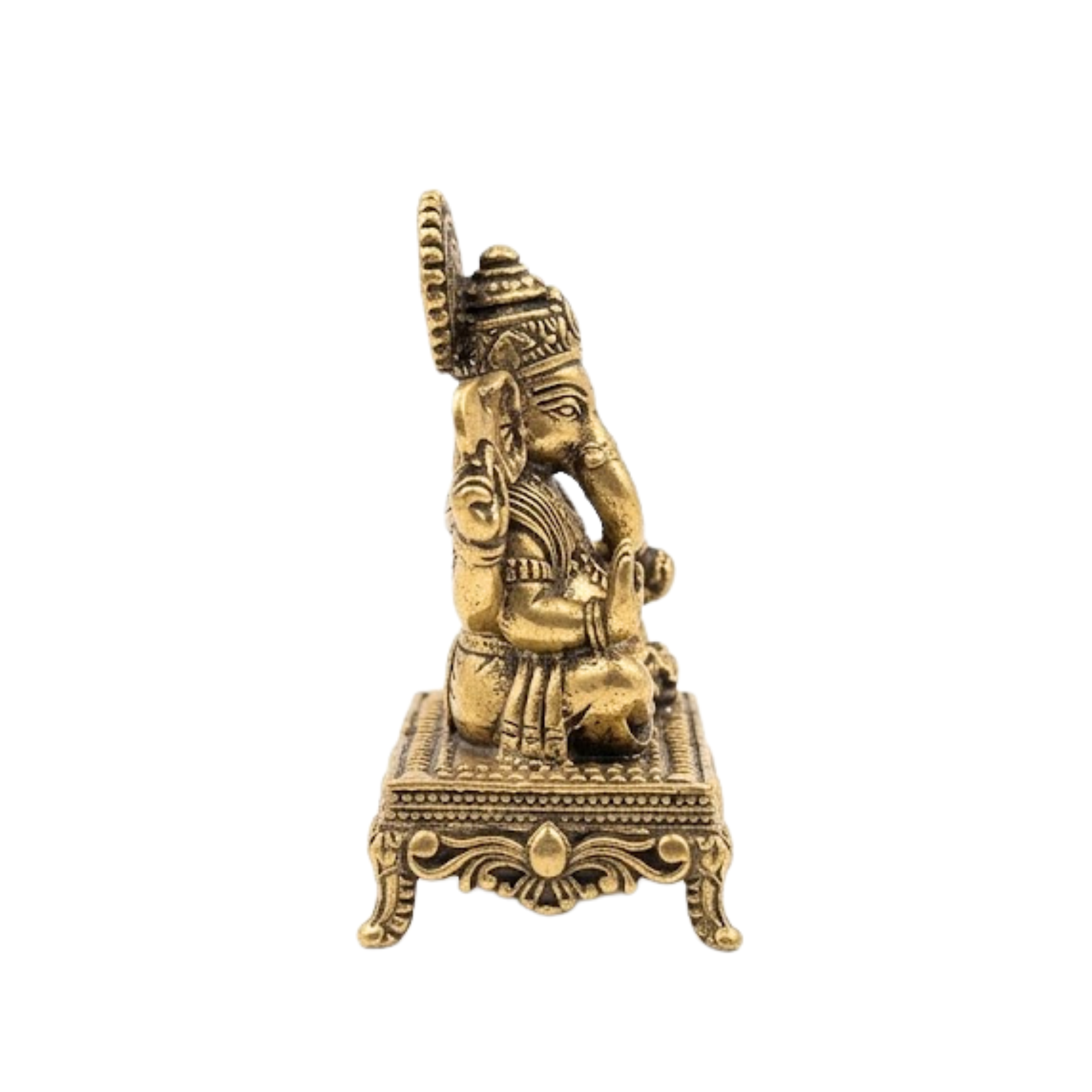 Panchadhatu Ganesha Idol Sitting on Chowki | Panchaloha Ganapati Murti | Panchalogam Ganapati Sitting on Chowki