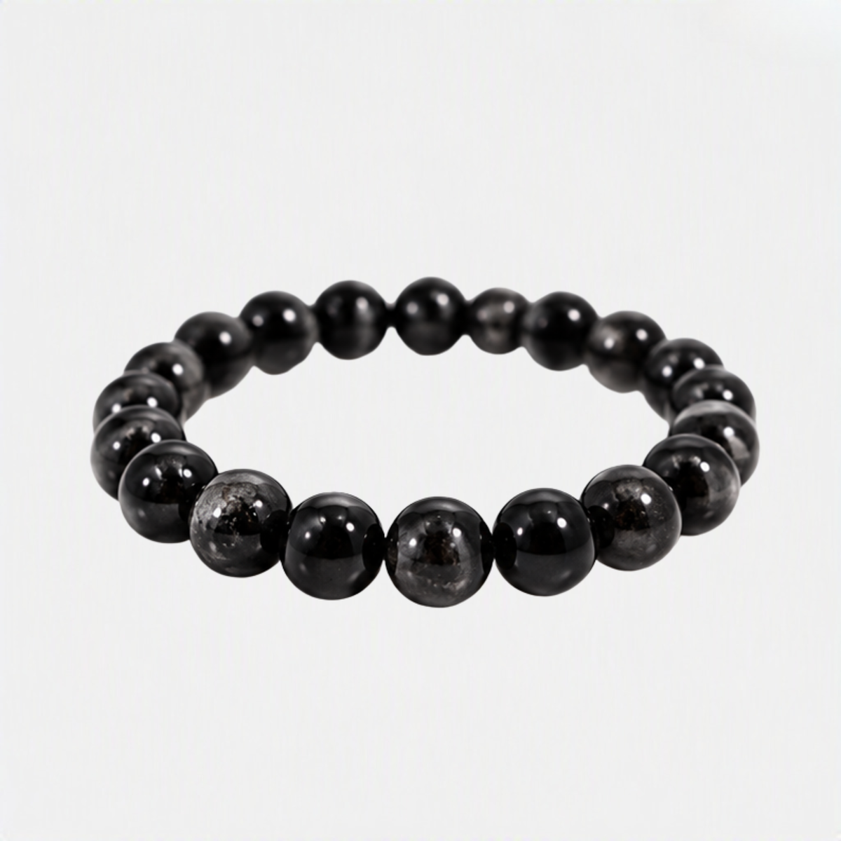 Natural Black Tourmaline Bracelet | Black Crystal Gemstone Bracelet | Grounding & Protection Jewelry | Meditation Bracelet | Gift for Men & Women