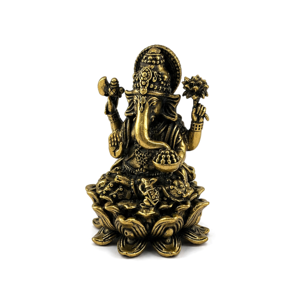 Panchadhatu Ganesha Sitting on Kamal Idol | Panchaloha Ganapati Murti | Panchalogam Ganesha Statue