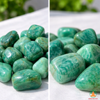 Natural Amazonite Tumble Stones – Polished Green Gemstones | Manifestation Healing and Meditation Crystals