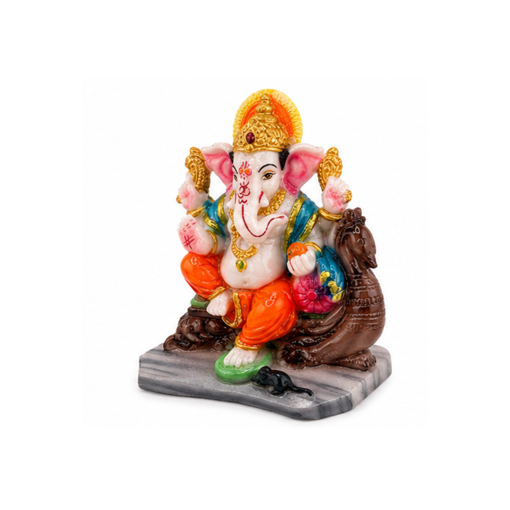 Small Ganesha Murti | Ganapati Idol for Puja Home Decor Car Dashboard