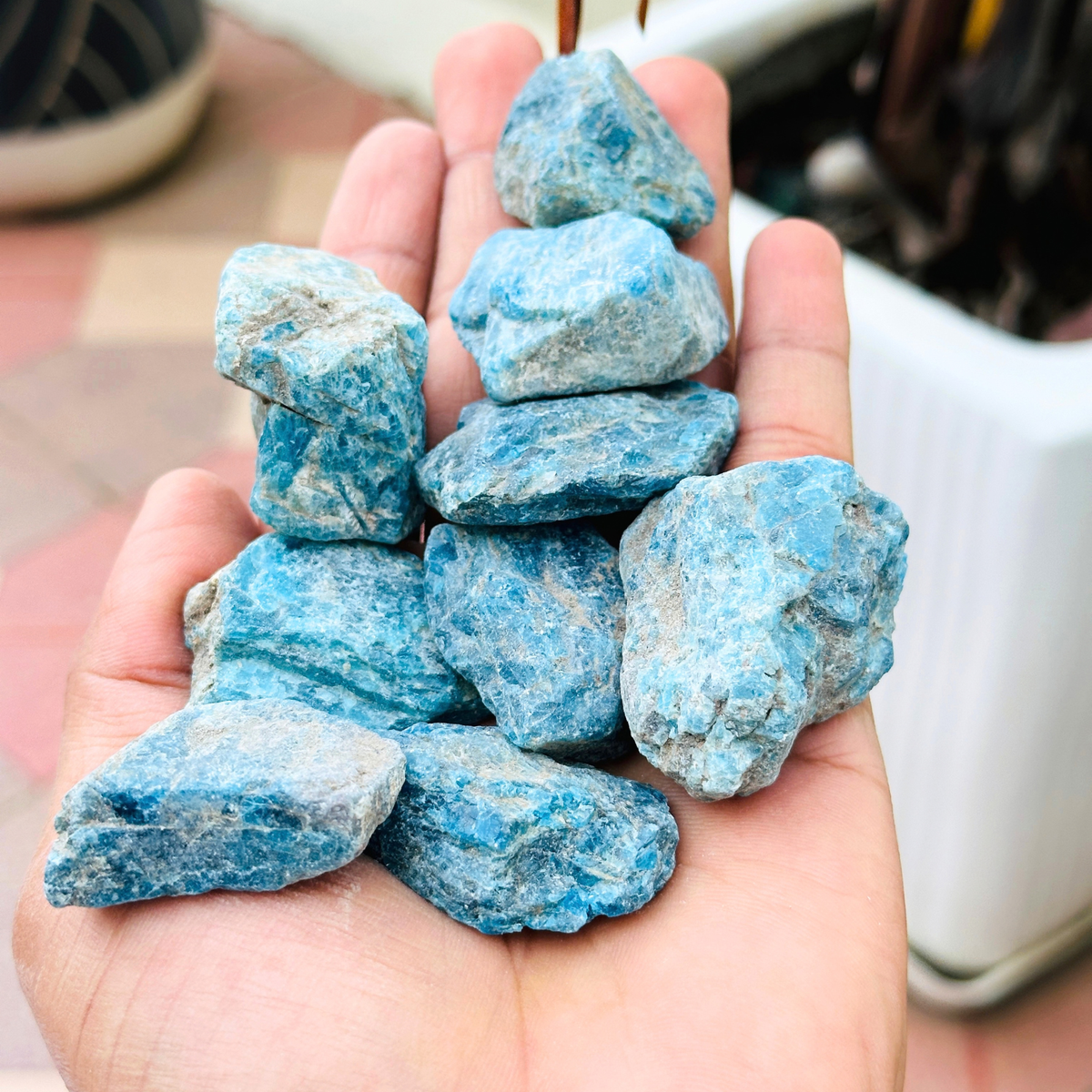 Lepoidolite Raw Crystals – Natural Rough Unpolished Blue Lepidolite Stones | Blue Manifestation Healing and Meditation Crystals