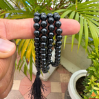 Black Tourmaline Beaded Necklace 6mm & 8mm | Natural Black Gemstone Mala | Protection & Grounding Jewelry | Meditation Necklace | Black Crystal Jewelry
