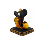 Black & Gold Ganesha Idol | Artistic Lord Ganesha Statue for Car Dash Office Decor | Small Ganesha Murti