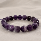 Natural Amethyst Bracelet | Purple Crystal Gemstone Bracelet | Meditation & Spiritual Jewelry | Amethyst Healing Bracelet | Gift for Men and Women