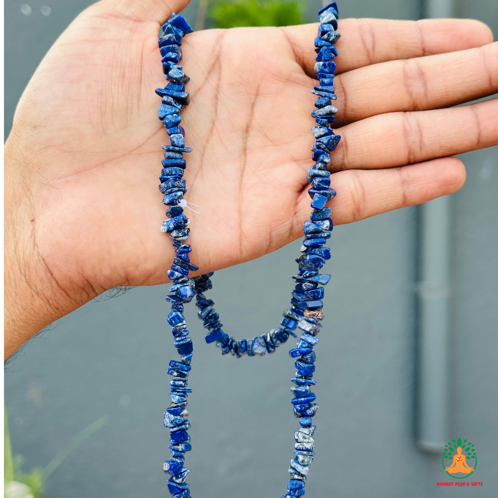 Lapis Lazuli Chips Crystal Necklace | Lapis Lazuli Beaded Necklace | Gemstone Necklace