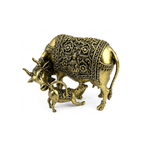 Panchaloha Kamadhenu Idol | Panchadhatu Cow and Calf Murti | Panchalogam Gau Mata Statue
