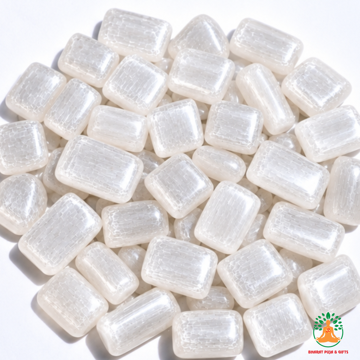 Natural Selenite Tumble Stone – Polished White Selenite Gemstones | Manifestation Healing and Meditation Crystals