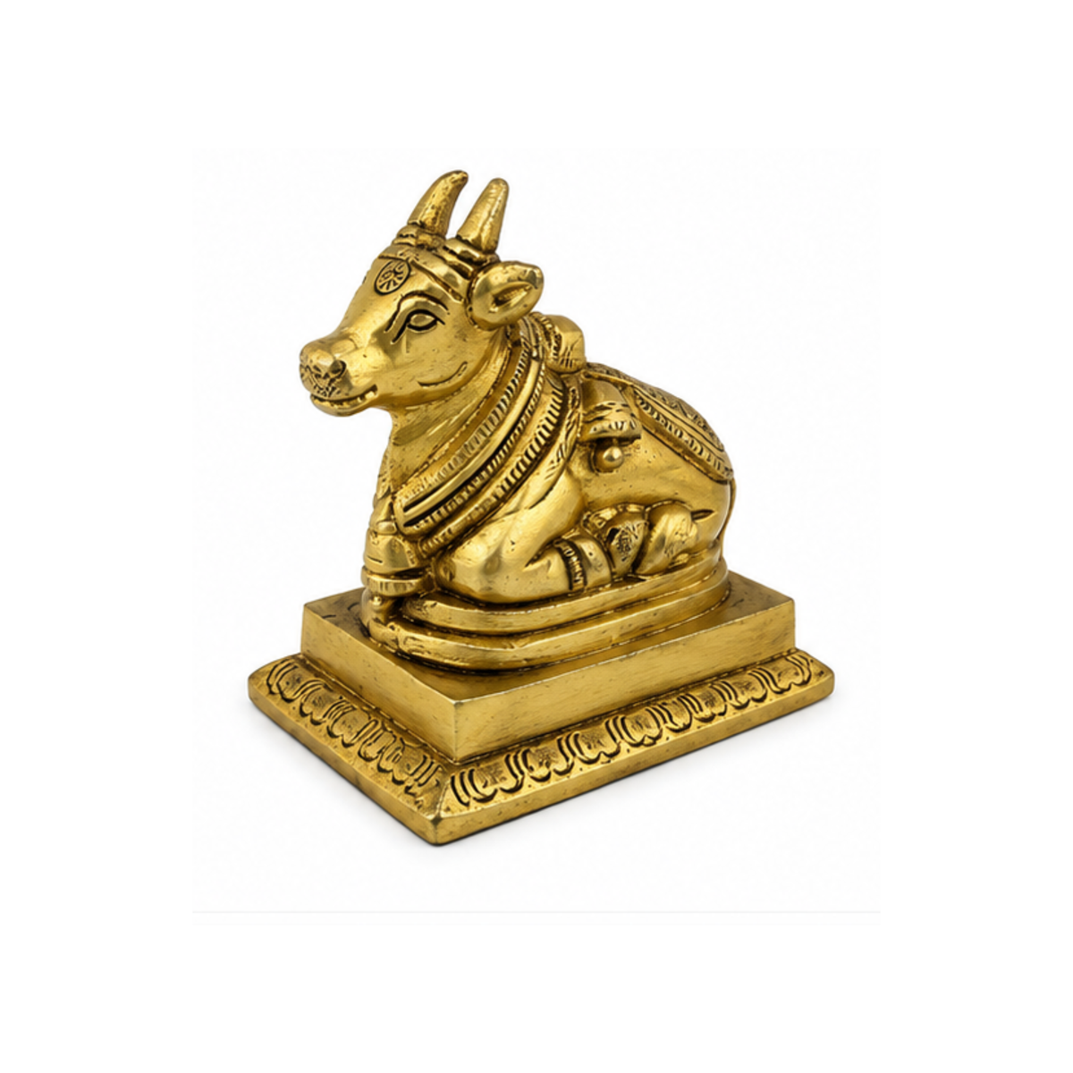 Brass Nandi Bull Idol | Sacred Nandi Bull Statue | Nandi Murti