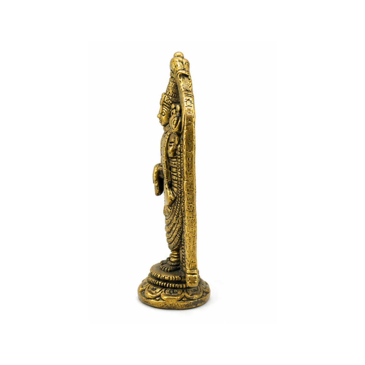 Brass Balaji Idol with Ornate Prabhavali | Brass Lord Vishnu Murti | Lord Venkateswara Statue