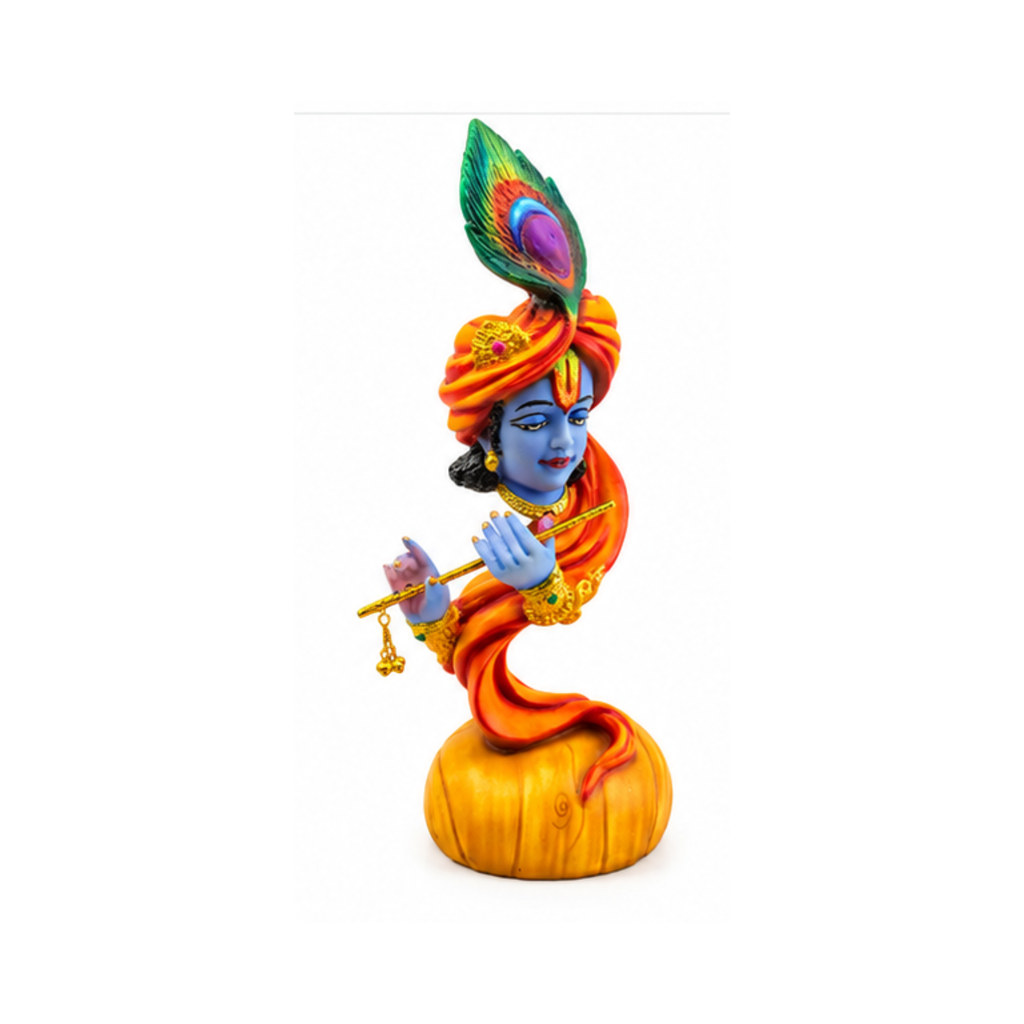 Hand Painted Krishna Murti | Decorative Lord Krishna Idol