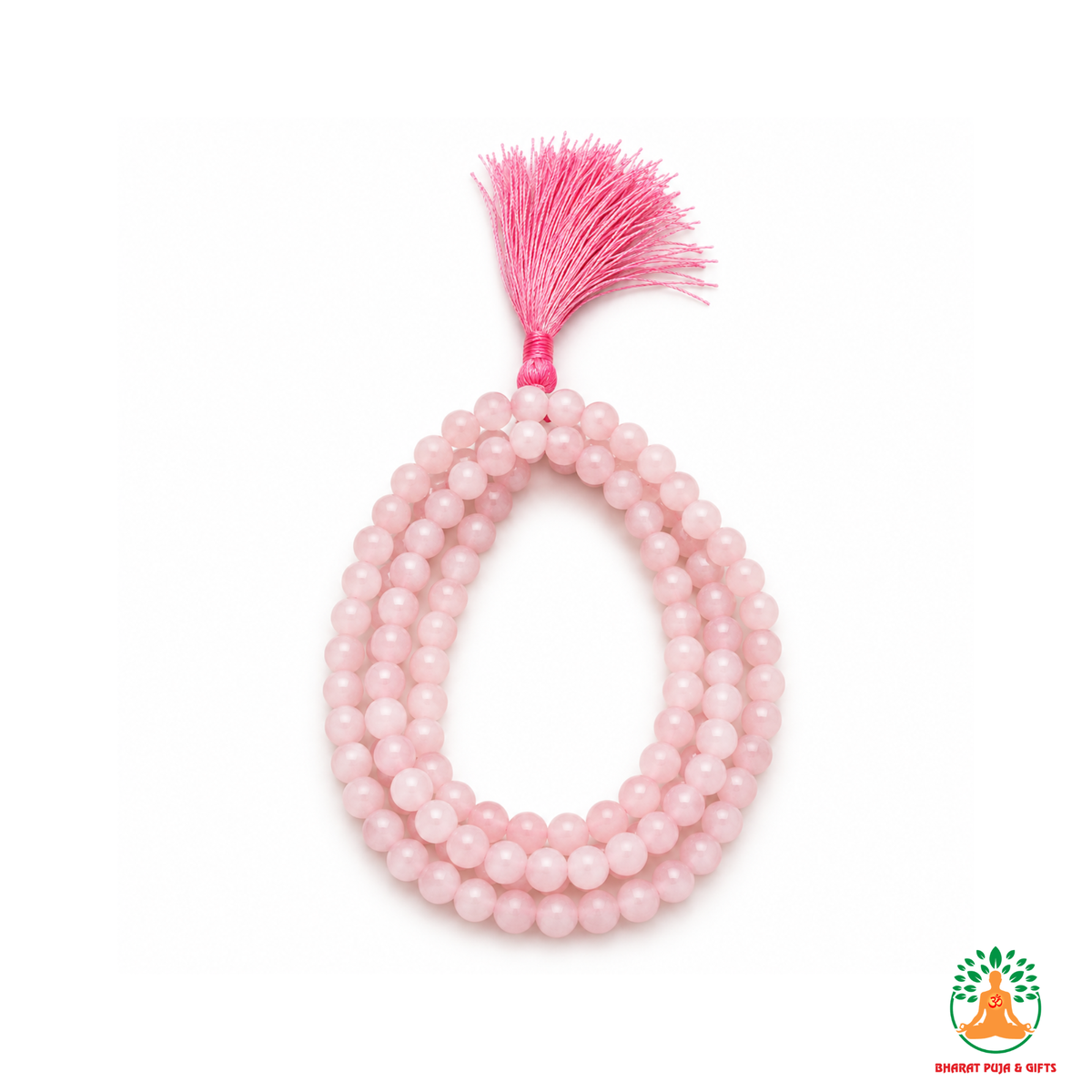 Rose Quartz Beaded Necklace 6mm & 8mm | Natural Pink Gemstone Mala | Love & Self-Love Jewelry | Meditation Necklace | Pink Crystal Necklace